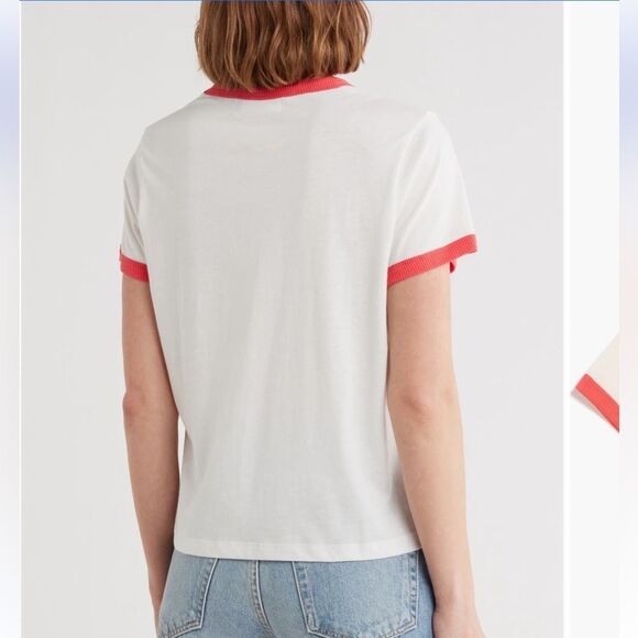 The Laundry Room Coca Cola Smile Graphic Ringer T-Shirt NWT - Picture 4 of 9